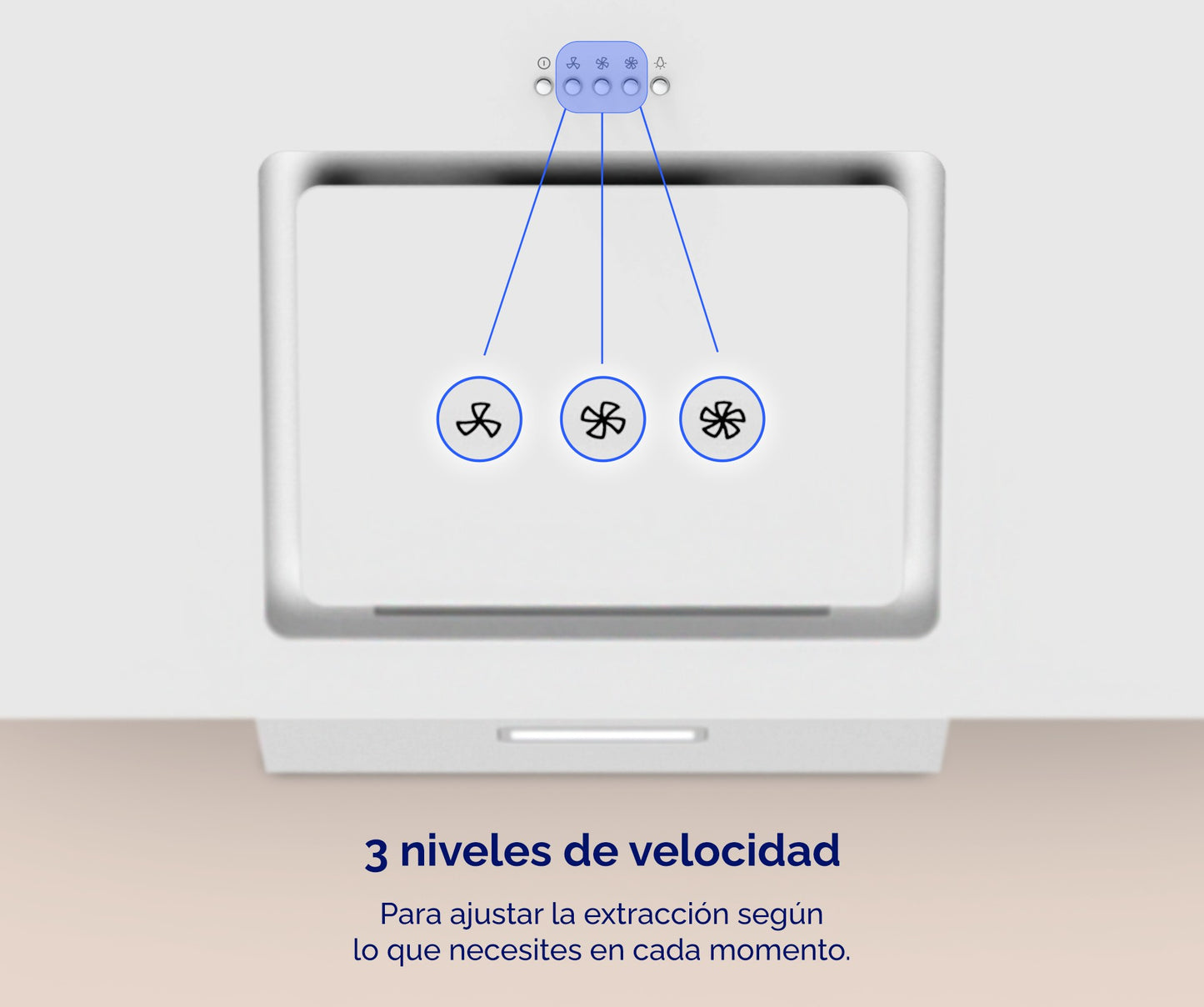 CAMPANA DECORATIVA INCLINADA ARTICA 90CM – CRISTAL BLANCO Y NEGRO, LED Y 3 VELOCIDADES