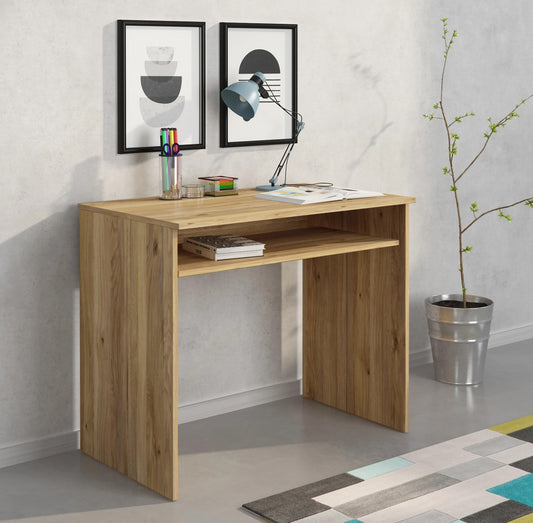 MESA ESTUDIO AURA - CON ESTANTE DESLIZANTE