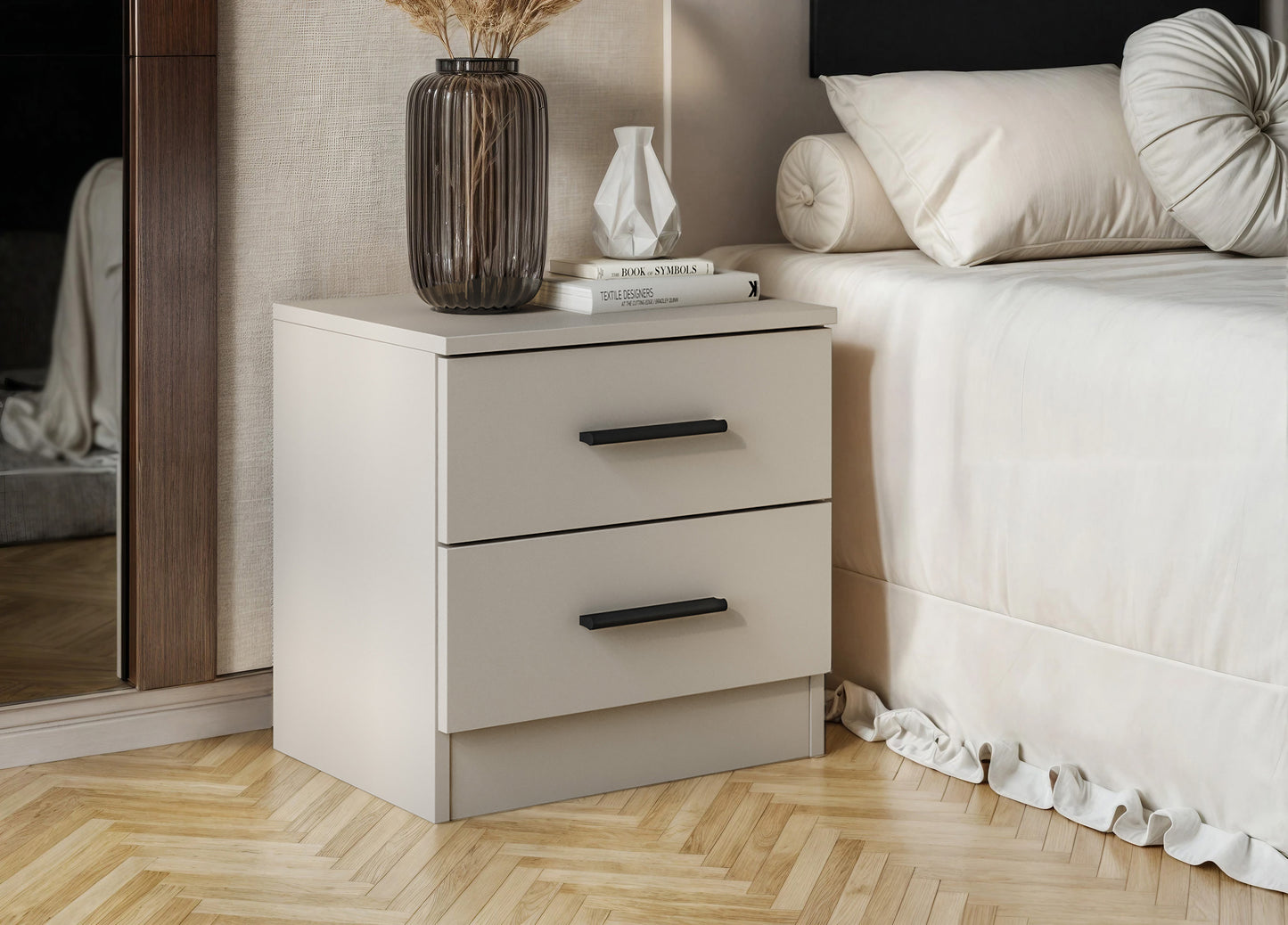 CONJUNTO DE DORMITORIO MODERNO AURA – CABECERO, MESITA Y CÓMODA: DISEÑO ACTUAL, ELEGANCIA Y FUNCIONALIDAD