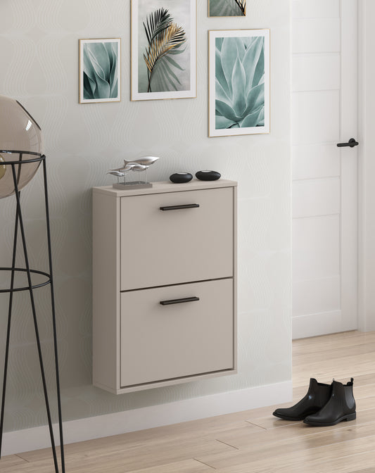 ZAPATERO DOS PUERTAS DE PARED AURA