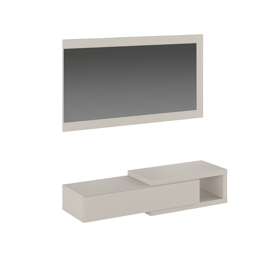 RECIBIDOR HORIZONTAL CON ESPEJO Y CAJÓN – ELEGANCIA Y FUNCIONALIDAD PARA TU ENTRADA