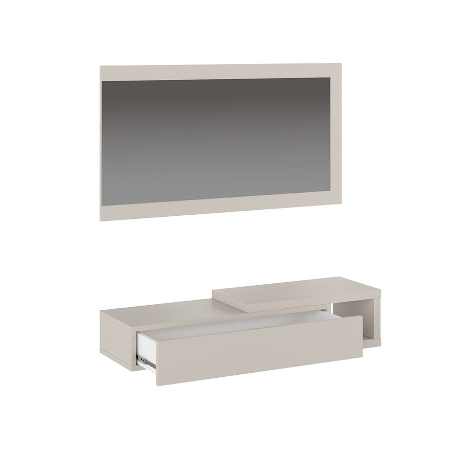 RECIBIDOR HORIZONTAL CON ESPEJO Y CAJÓN – ELEGANCIA Y FUNCIONALIDAD PARA TU ENTRADA