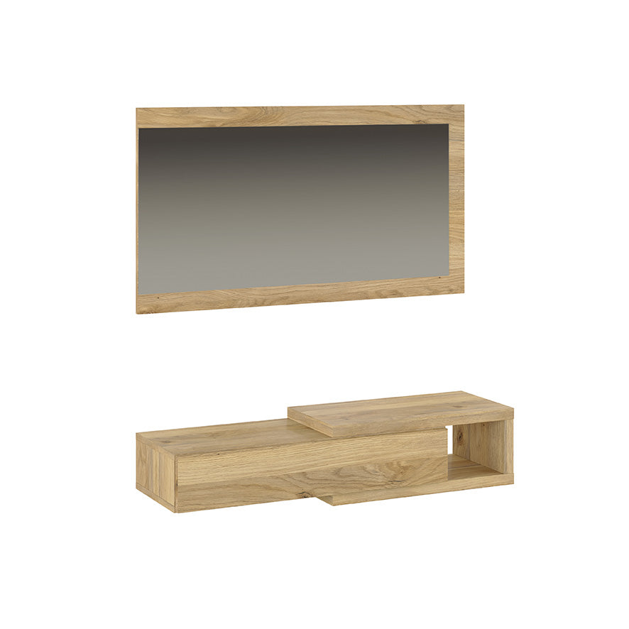 RECIBIDOR HORIZONTAL CON ESPEJO Y CAJÓN – ELEGANCIA Y FUNCIONALIDAD PARA TU ENTRADA