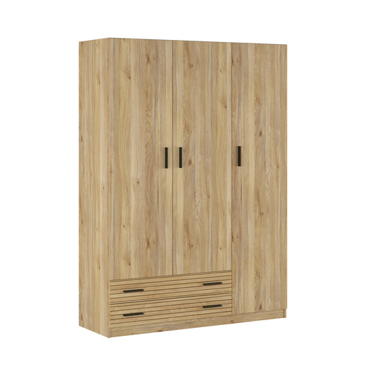 ARMARIO RAPID 3 PUERTAS 2 CAJONES – DISEÑO FUNCIONAL Y CALIDEZ EN MAUVELLA-RAYAS