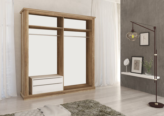 ARMARIO 4 PUERTAS GRAN CAPACIDAD CHELLEN COLOR CAÑÓN