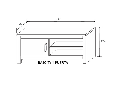 SALÓN ESTILO PROVENZAL RONCAL ANDERSEN PINO - ROBLE 347 CM A-08