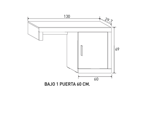 MUEBLE SALÓN COMEDOR 240 CM APILABLE LARA A-02
