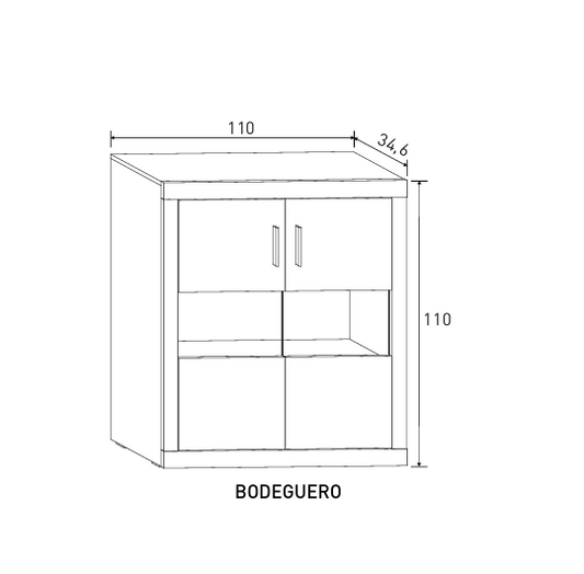 MUEBLE SALÓN COMEDOR 300 CM APILABLE LARA A-10
