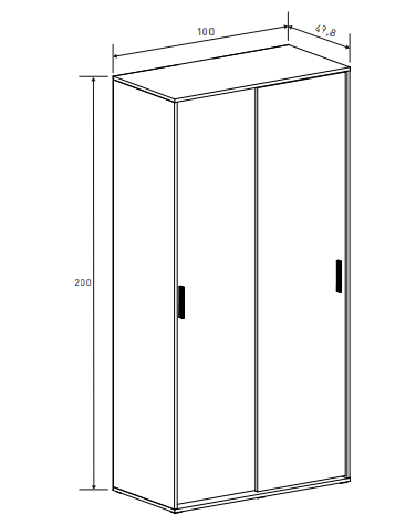 ARMARIO DE 2 PUERTAS CORREDERAS AURA – DISEÑO MODERNO Y MÁXIMA FUNCIONALIDAD