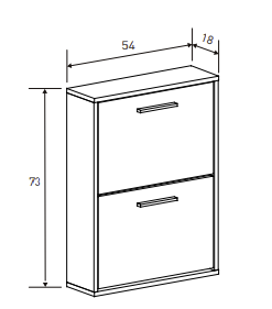 ZAPATERO 2 PUERTAS BLANCO