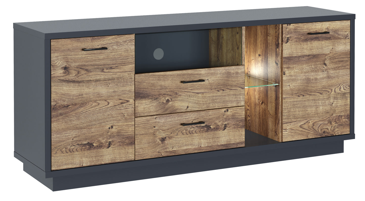 MUEBLE SALÓN COMEDOR EUROPA CON LUCES LED 260 CM APILABLE A-02