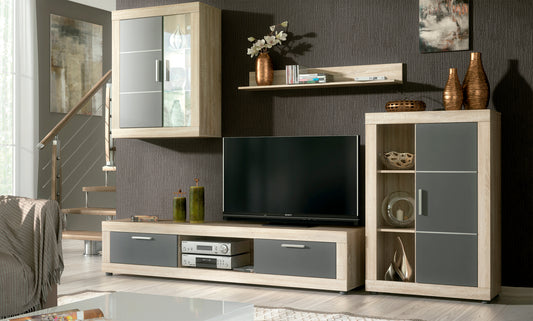 MUEBLE SALÓN COMEDOR FIORDO CON LUCES LED 259 CM