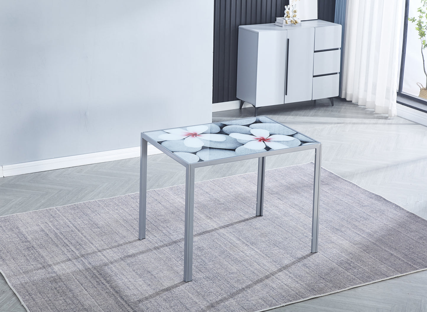 MESA FIJA DE COCINA CON ESTAMPADO FLORAL