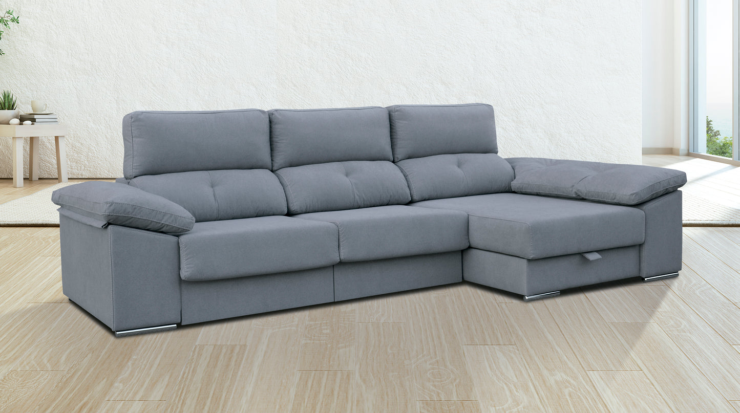 SOFÁ CHAISE LONGUE CON ARCÓN Y COJINES SIESTA GOLF
