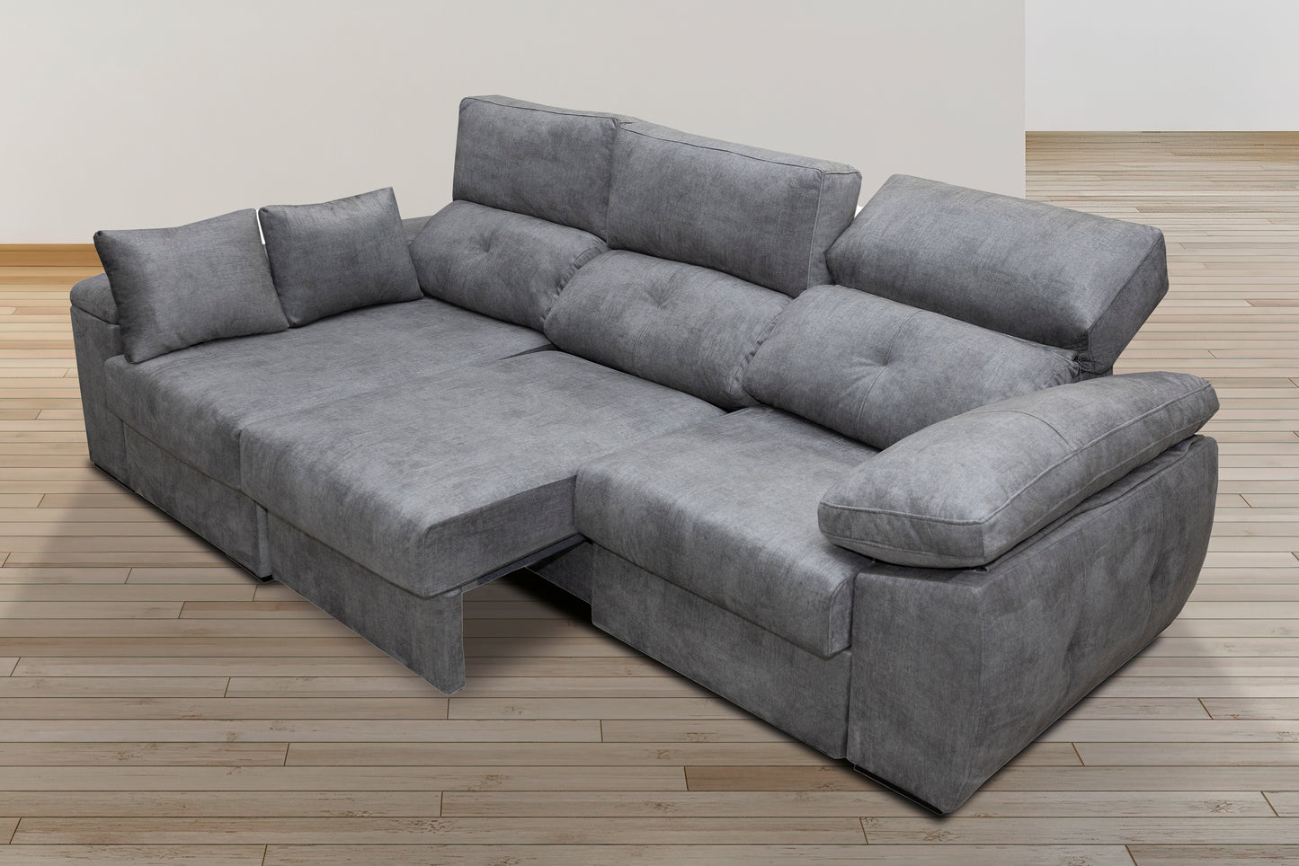 SOFÁ CHAISE LONGUE CON DOBLE ARCÓN Y EXTRAÍBLE GREDOS