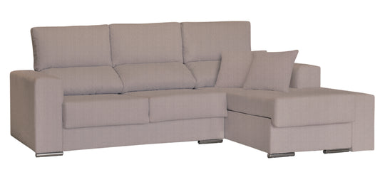 SOFÁ CHAISE LONGUE CON ARCÓN, PUFF Y COJINES IBIZA