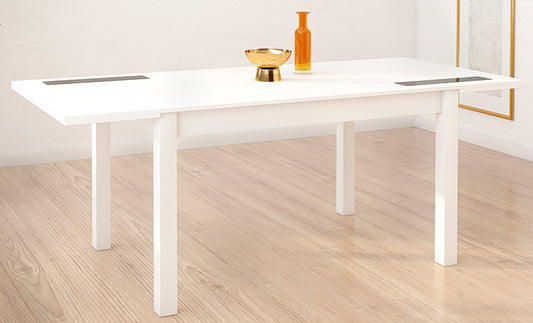 MESA COMEDOR EXTENSIBLE LARA DETALLES CRISTAL