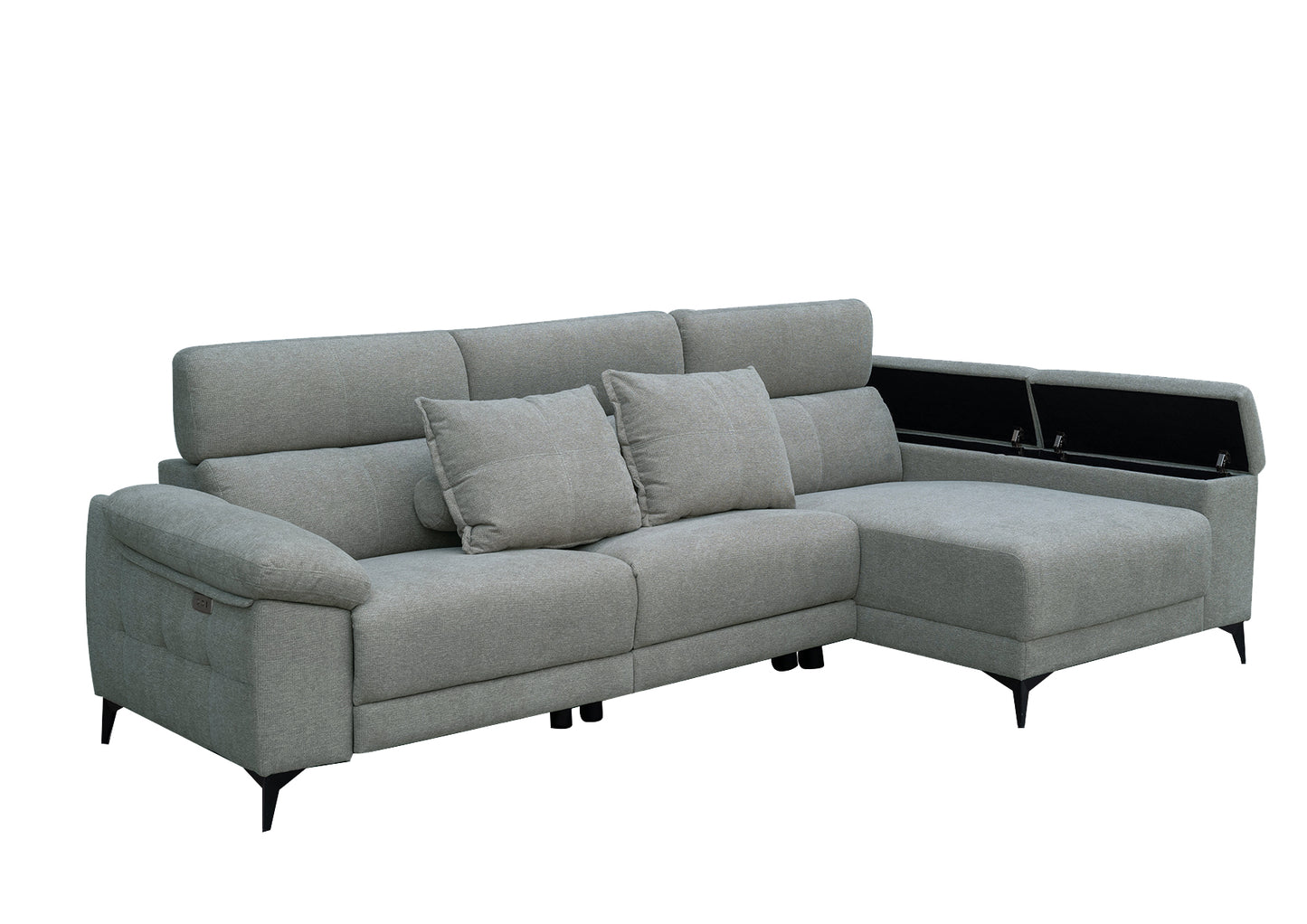 SOFÁ CHAISE LONGUE LONDRES – CONFORT MOTORIZADO, TECNOLOGÍA AVANZADA Y DISEÑO ELEGANTE