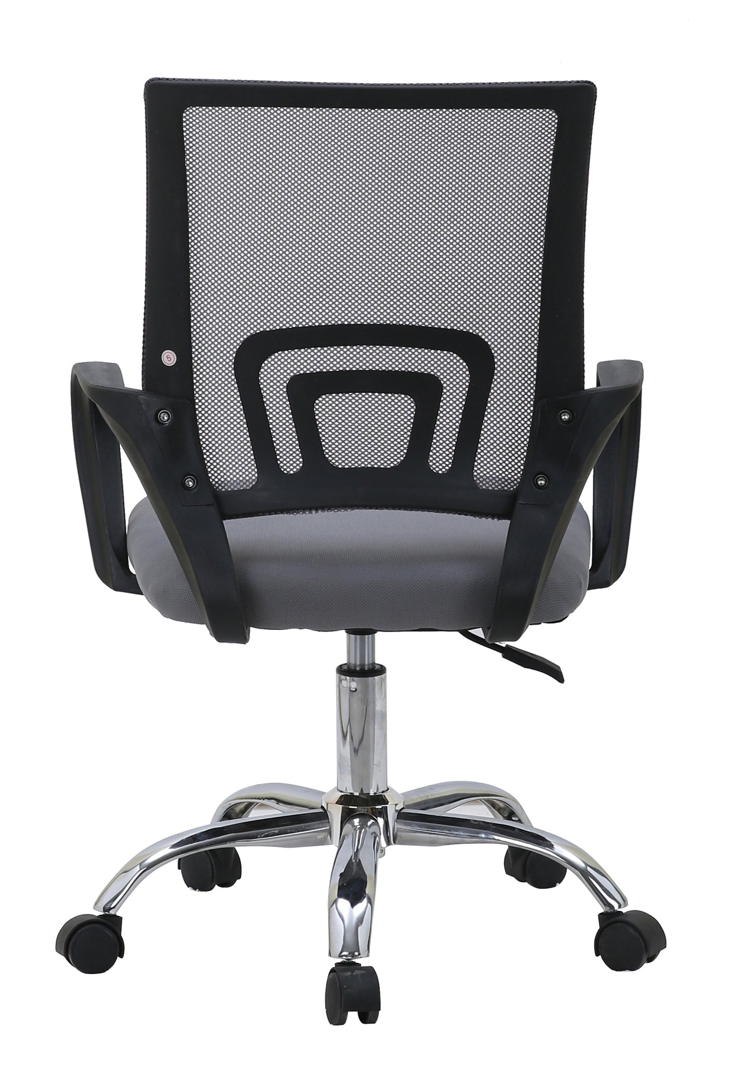 SILLA DE OFICINA ERGONÓMICA 2235 CON RESPALDO DE MALLA, ASIENTO ACOLCHADO Y BASE CROMADA