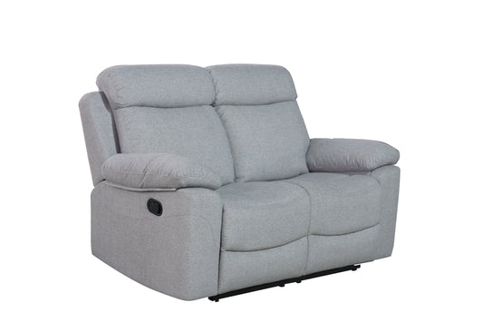 SOFÁ DOS PLAZAS OLIMPO RECLINABLE – CONFORT Y ELEGANCIA EN GRIS