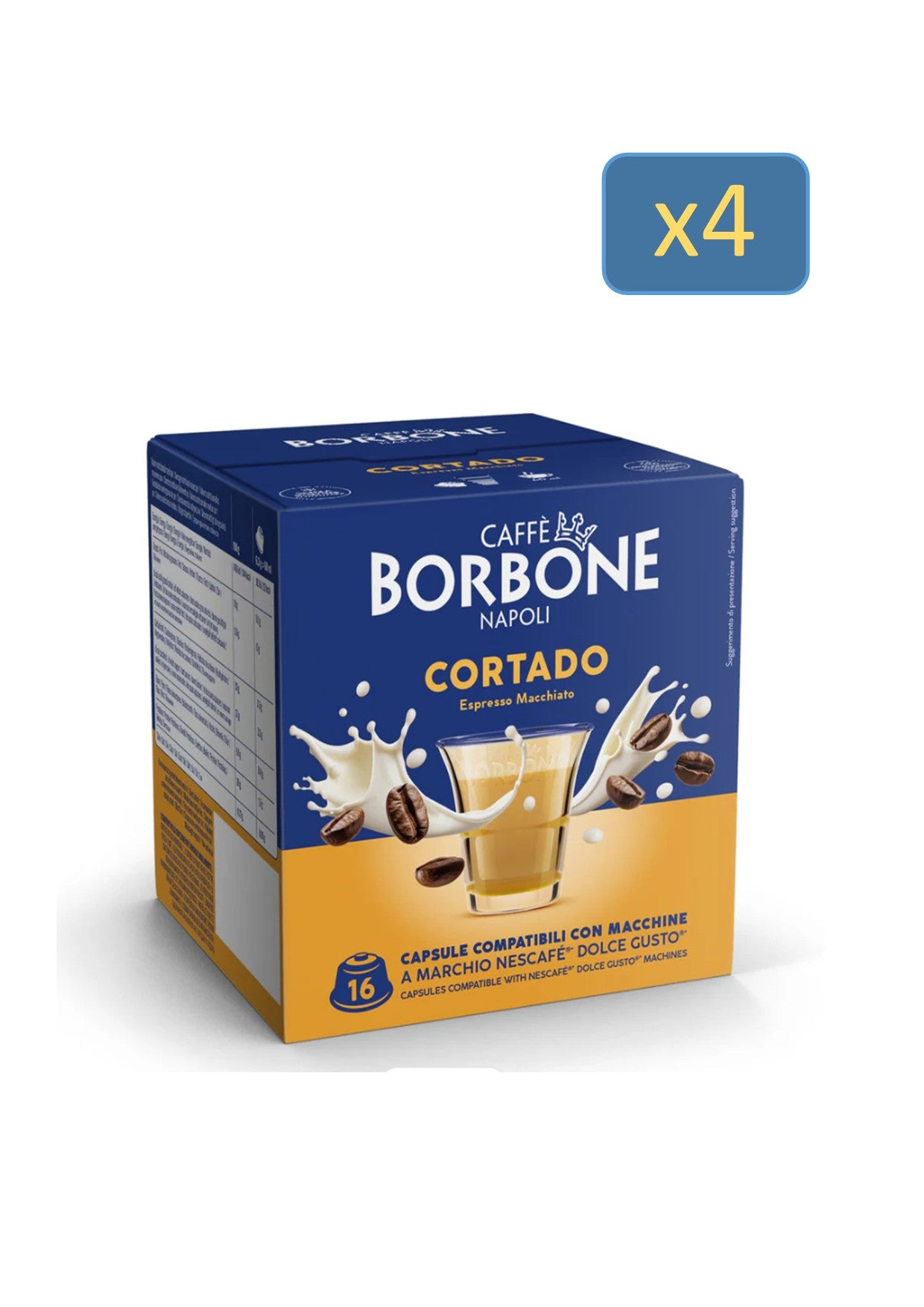 Cápsulas Borbone CORTADO Dolce Gusto® – Café con Leche Suave y Cremoso