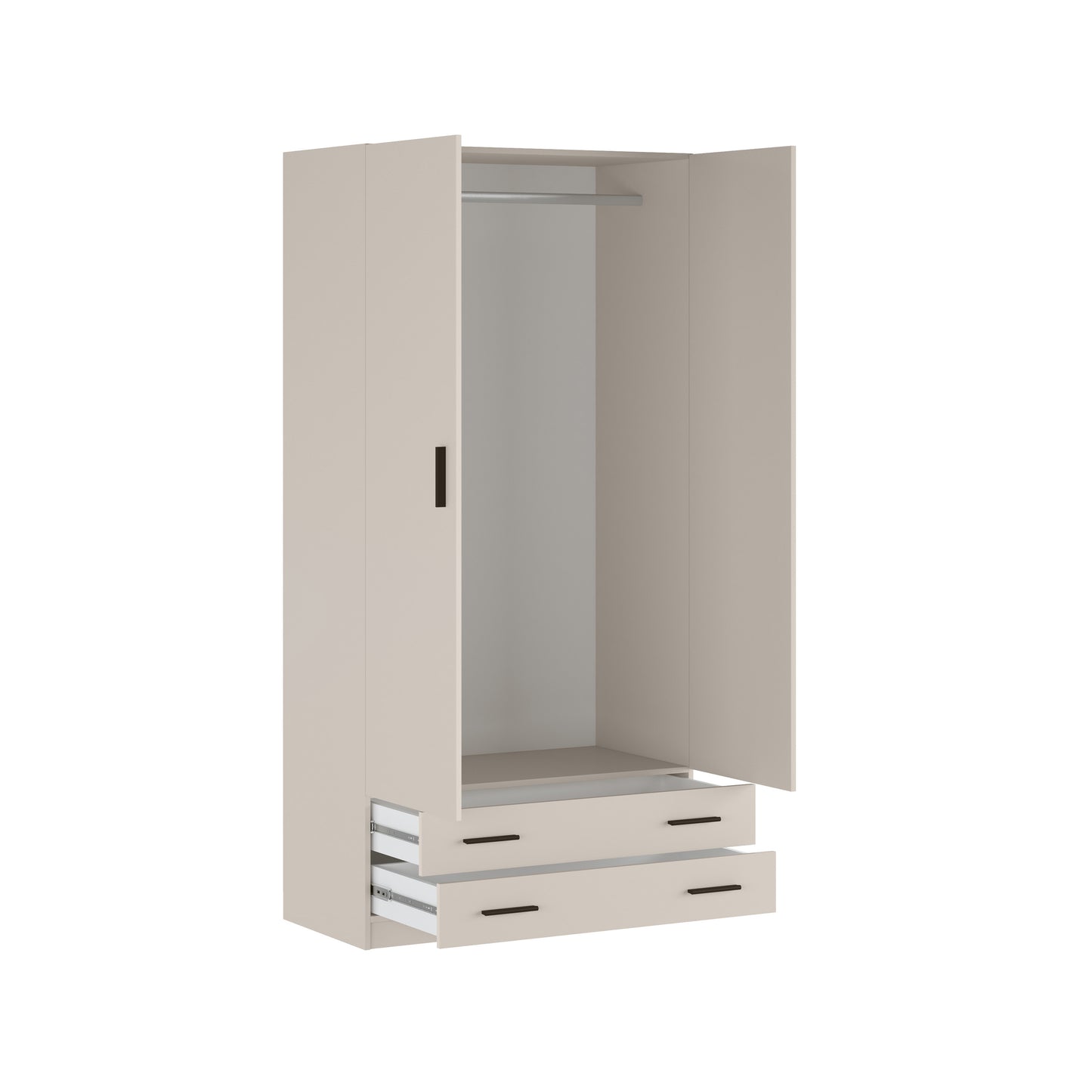 ARMARIO RAPID 2 PUERTAS 2 CAJONES – DISEÑO COMPACTO Y CALIDEZ EN MAUVELLA-RAYAS