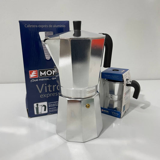 CAFETERA ITALIANA MONIX DE ALUMINIO VITRO EXPRESS