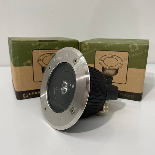 FOCO EXTERIOR CIRCULAR DE SUELO EMPOTRABLE LEDS C4