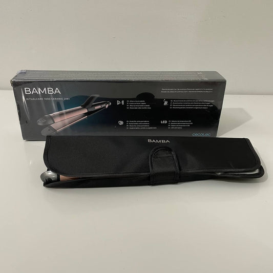 PLANCHA DE PELO CERÁMICA CECOTEC BAMBA 2 EN 1 CON QUERATINA Y ACEITE DE ARGÁN
