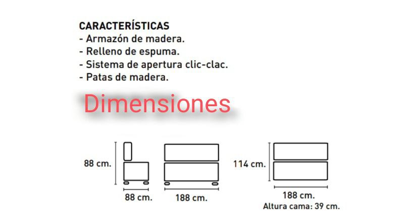 SOFÁCAMA UNAI CLIC-CLAC AZUL ELÉCTRICO Y GRIS: MODERNO, PRÁCTICO Y ELEGANTE