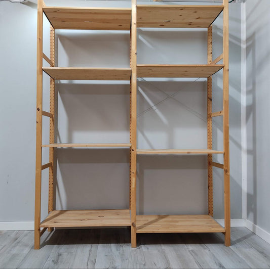 ESTANTERÍA ALMACENAMIENTO DOBLE DE MADERA