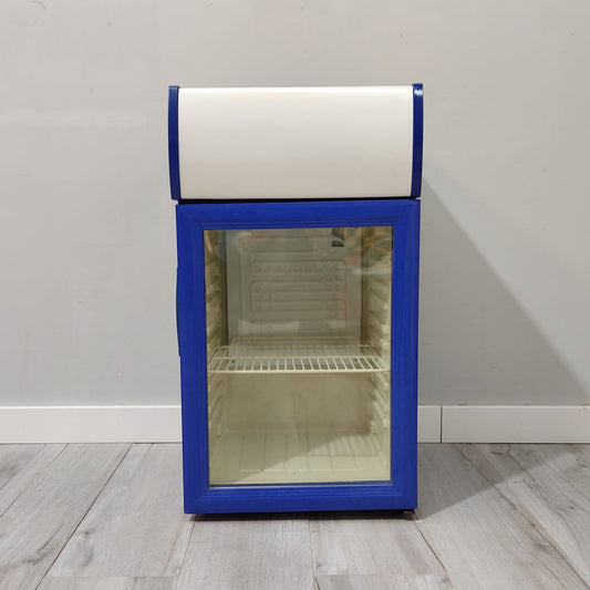 MINI NEVERA EXPOSITORA AZUL 40L – COMPACTA, MODERNA Y FUNCIONAL