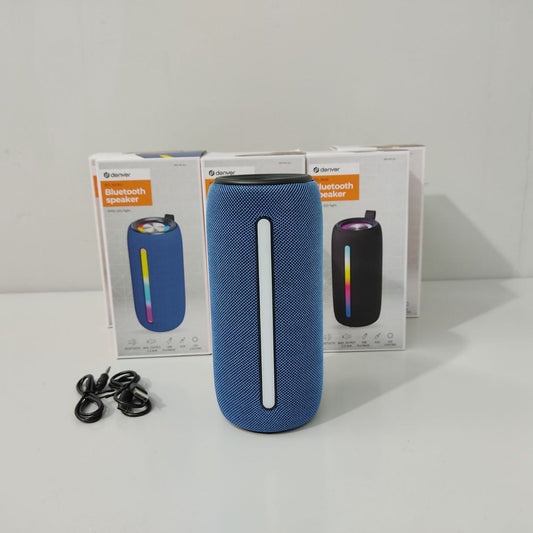 ALTAVOZ BLUETOOTH DENVER BTL-360 – SONIDO POTENTE, ILUMINACIÓN LED Y DISEÑO PORTÁTIL