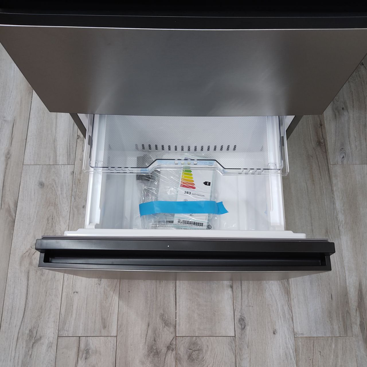 FRIGORÍFICO COMBI HAIER HTW5620ENMG – 414L, ACERO INOXIDABLE, EFICIENTE Y TECNOLÓGICO