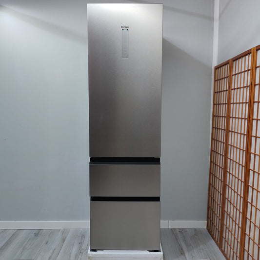 FRIGORÍFICO COMBI HAIER HTW5620ENMG – 414L, ACERO INOXIDABLE, EFICIENTE Y TECNOLÓGICO