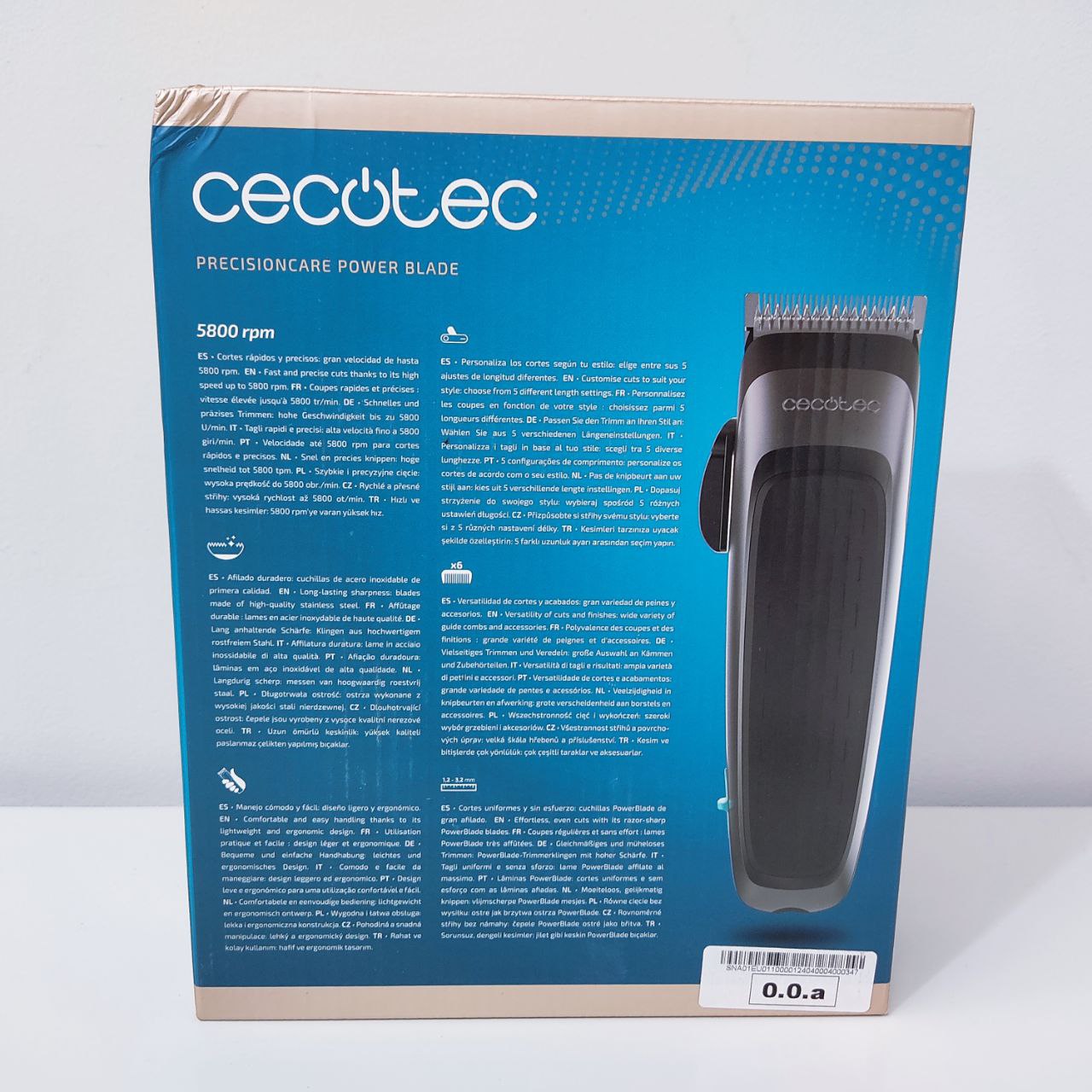 CORTAPELOS CECOTEC PRECISIONCARE POWER BLADE 100001 – PRECISIÓN Y COMODIDAD EN CADA CORTE