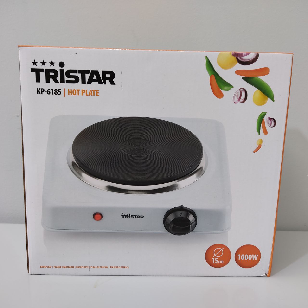HORNILLO ELÉCTRICO TRISTAR 1000W 1 FUEGO 15CM – COMPACTO Y FÁCIL DE USAR
