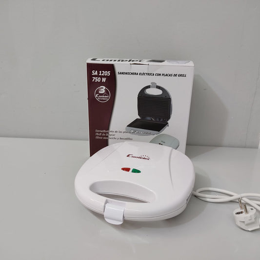 SANDWICHERA COMELEC BLANCA – PANINI, COMPACTA Y FÁCIL DE USAR