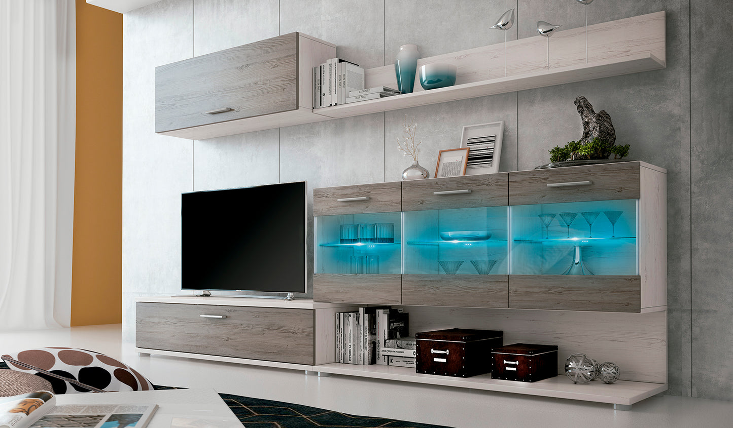 MUEBLE DE COMEDOR ZAFIRO CON LUCES LED 250CM