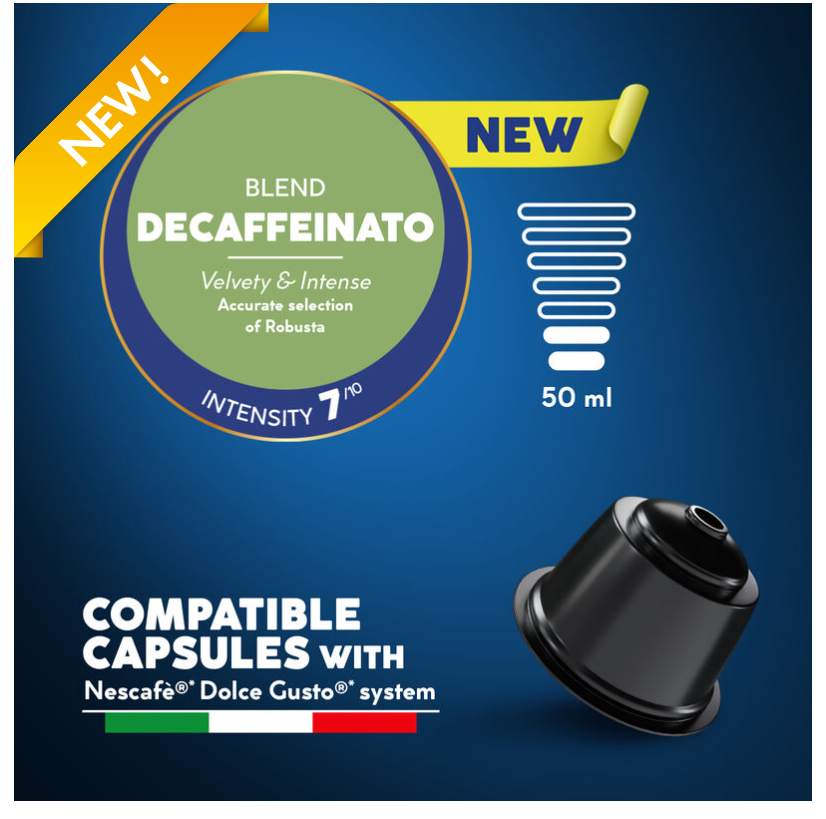 ¡¡¡SÚPER PRECIO!!! Café ITALIANO 64 Cápsulas Borbone DESCAFEINADO Compatible con Dolce Gusto®*