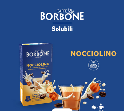 Cápsulas Borbone NOCCIOLINO Compatible Nespresso® | Capuchino Cremoso Sabor AVELLANA