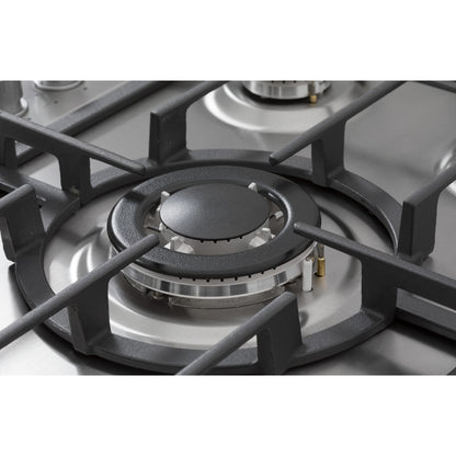 ENCIMERA A GAS ARTICA 70CM – 5 QUEMADORES, ACERO INOX, FORJA Y WOK