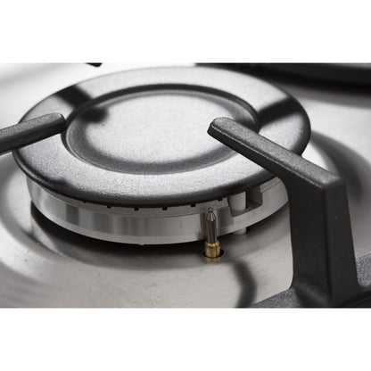 ENCIMERA A GAS ARTICA 70CM – 5 QUEMADORES, ACERO INOX, FORJA Y WOK