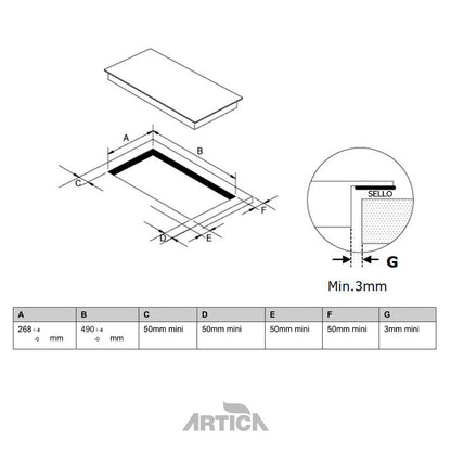 ENCIMERA VITROCERÁMICA ARTICA – 2 ZONAS DE COCCIÓN, 3000W, CONTROL TÁCTIL Y DISEÑO NEGRO