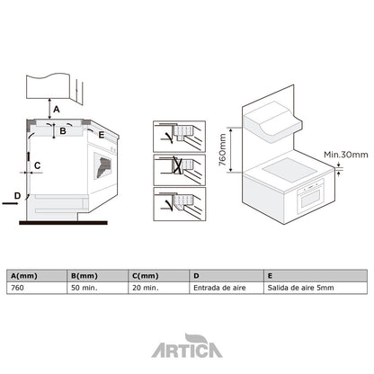 ENCIMERA VITROCERÁMICA ARTICA – 2 ZONAS DE COCCIÓN, 3000W, CONTROL TÁCTIL Y DISEÑO NEGRO