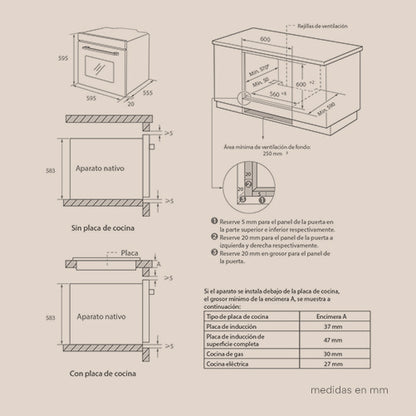 HORNO MULTIFUNCIÓN ARTICA 70L – 3000W, CONTROL TÁCTIL + MECÁNICO Y DISEÑO BLANCO
