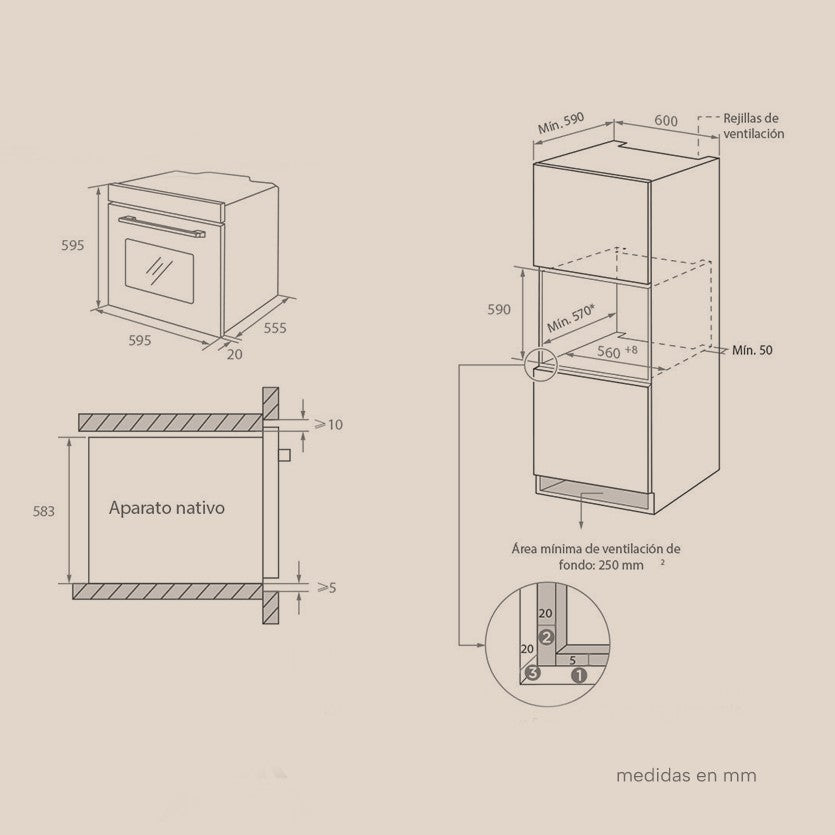 HORNO MULTIFUNCIÓN ARTICA 70L – 3000W, CONTROL TÁCTIL + MECÁNICO Y DISEÑO BLANCO