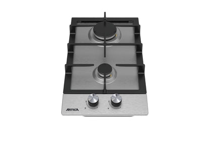 ENCIMERA A GAS ARTICA – 2 QUEMADORES, 4000W, ACERO INOX Y SEGURIDAD ANTI-CORTE DE GAS