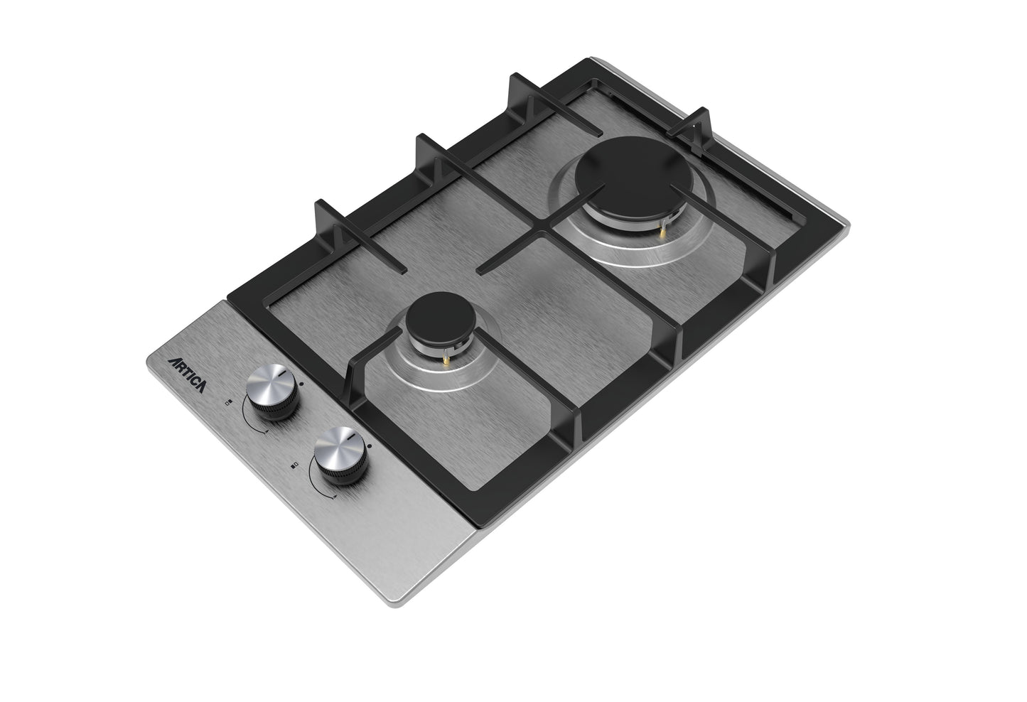 ENCIMERA A GAS ARTICA – 2 QUEMADORES, 4000W, ACERO INOX Y SEGURIDAD ANTI-CORTE DE GAS