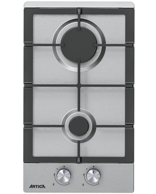 ENCIMERA A GAS ARTICA – 2 QUEMADORES, 4000W, ACERO INOX Y SEGURIDAD ANTI-CORTE DE GAS